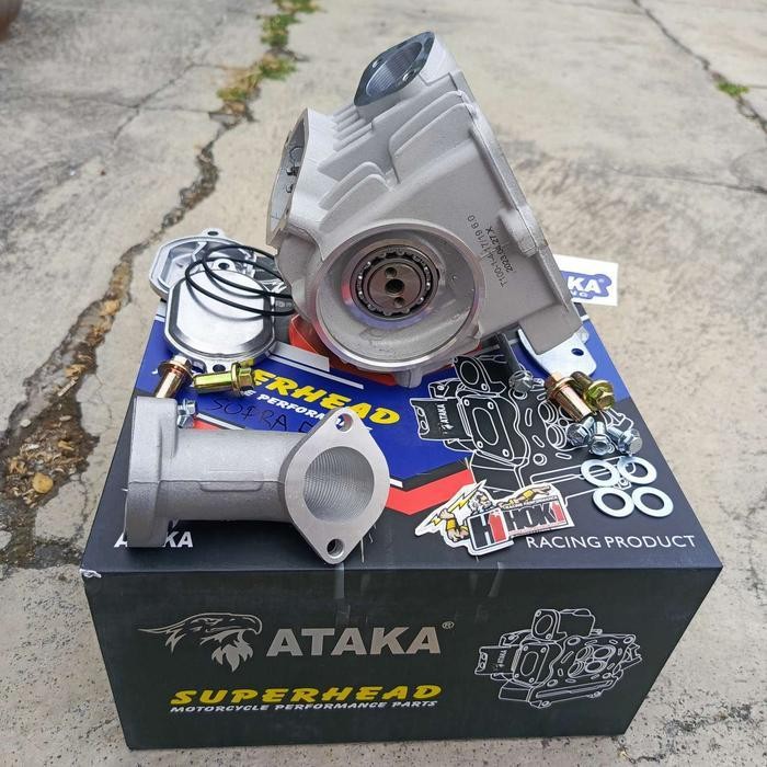 Ataka Racing Cylinder Head Kop Klep 4 Porting Cnc Honda Grand C Series Win 100 Supra Prima Supra X R