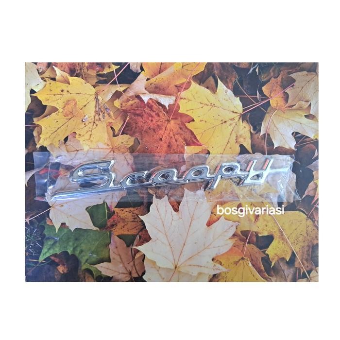 Emblem Scoopy Fi Lama / Emblem Timbul Tulisan Scoopy / Logo Scoopy Timbul 3D / Logo Timbul Scoopy Ho