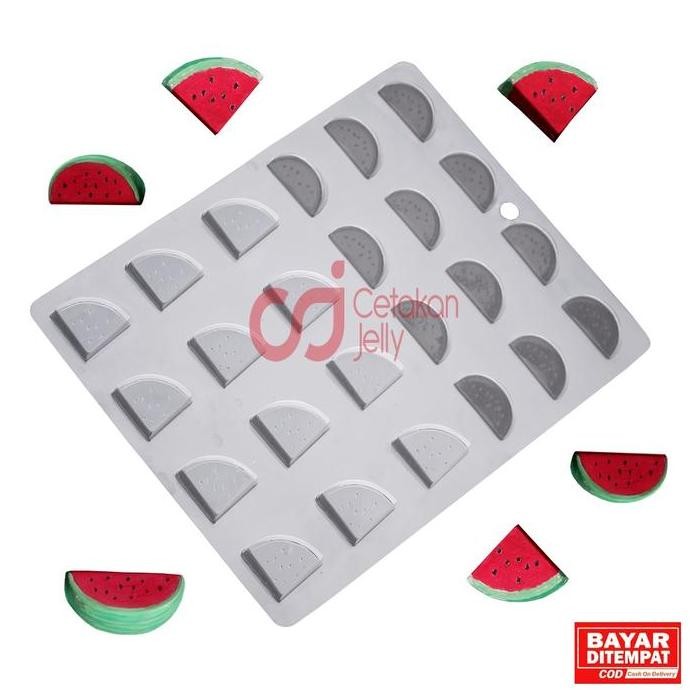 ><><><] CJ Cetakan Coklat Puding Jelly Permen Buah Semangka 24 Cavity Plastik