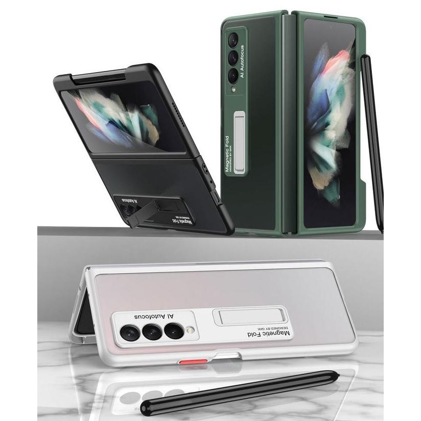 Translucent Side S-Pen Holder Case Samsung Z Fold 3 5G Fold 3 Case Terlaris