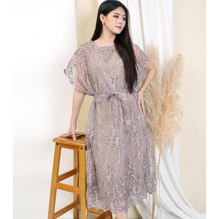 K239 Long Dress Pesta Wanita korean Style / Bridesmaid Dress Kondangan Wedding Dress Natal / Gaun Fo