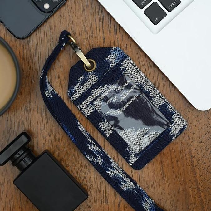 

Sale Nona Rara - Lanyard Tenun Blue A0054, Lanyard Id Card Holder Batik Modern