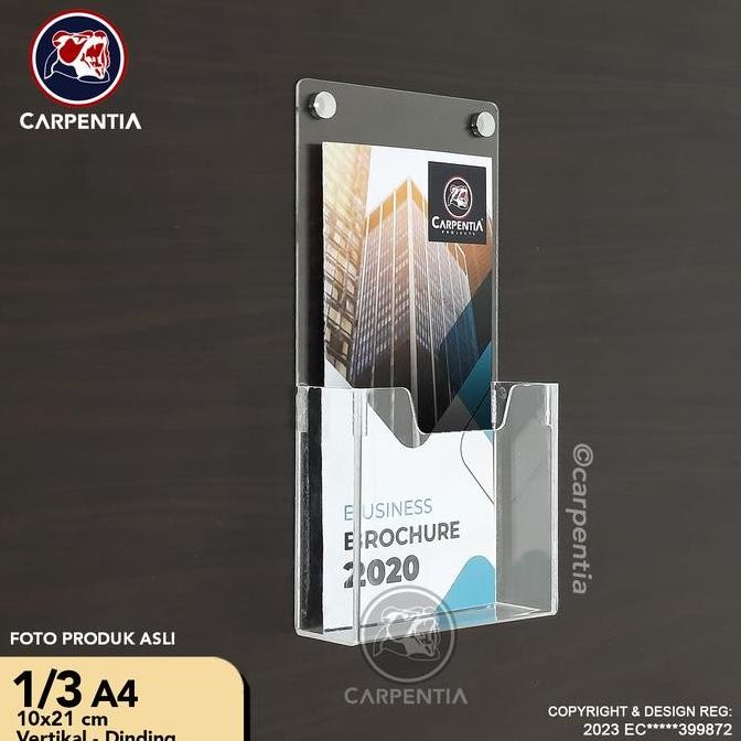 

Sale Carpentia Tempat Brosur Dinding Akrilik / Acrylic Flyer Holder - 1/3 A4 - Tipe D
