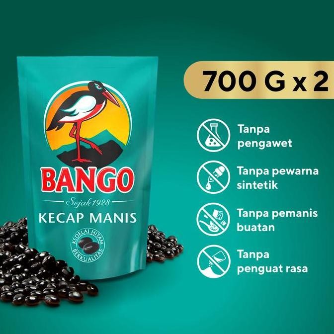 

[PROMO EXCLUSIVE] Bango Kecap Manis Kemasan Pouch Refill 700gr Twinpack SS