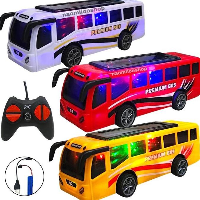 Diskon Premium bus remote kontrol mainan bis premium rc charge mainan bis sekolah remot mainan mobil