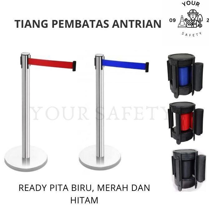 

Sale Tiang Antrian Pembatas Stainless Adjustable Pita