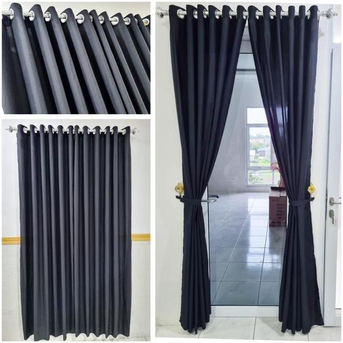 Gorden Pintu Minimalis Polos - Hordeng Jendela Tinggi Polos  - Hordeng