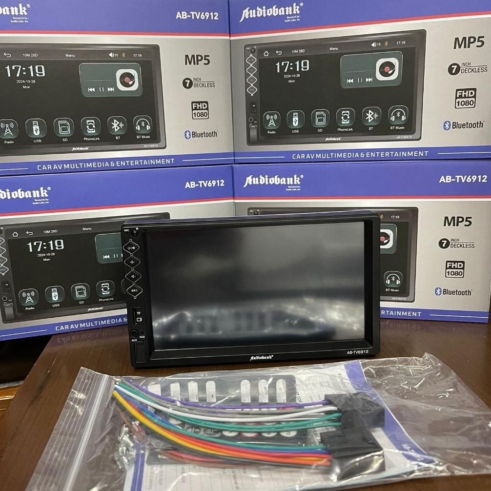 Terlaris Headunit Deckless Mp5 Audiobank 7 Inch Ab-Tv6912 / Deckless Mp5
