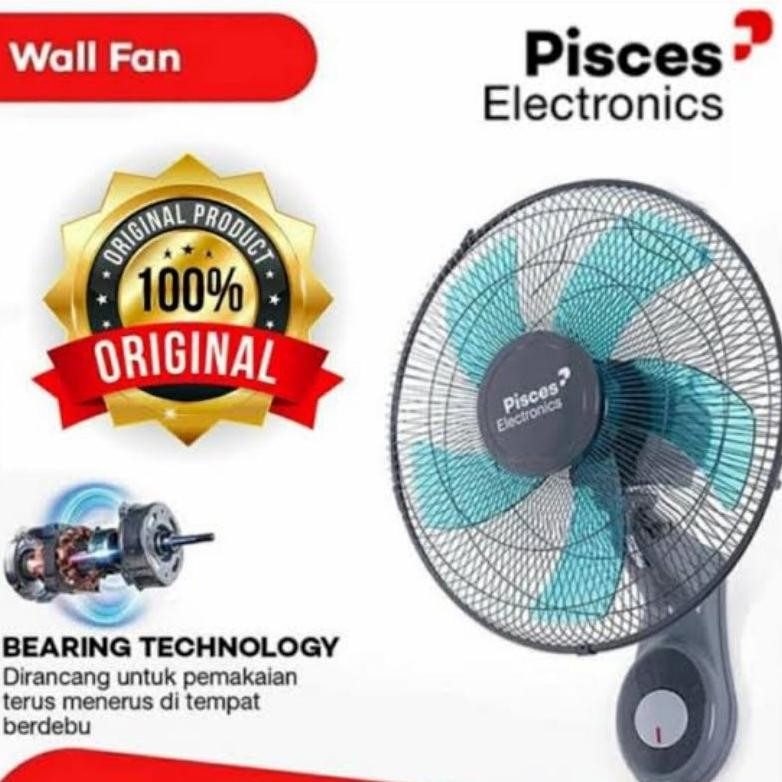 Terlaris Kipas Angin Dinding 12" Pisces Pakai Bearing