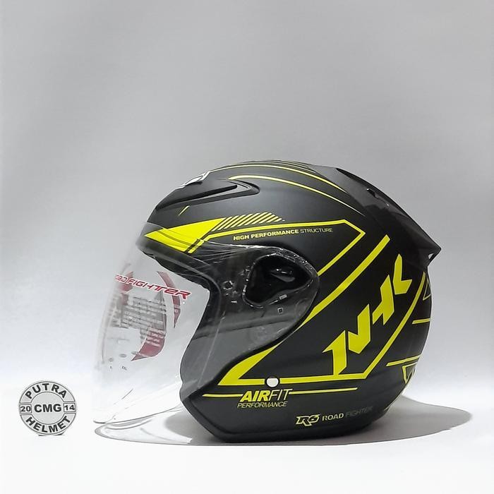 Helm Nhk R6 Airfit R Black Yellow Dof