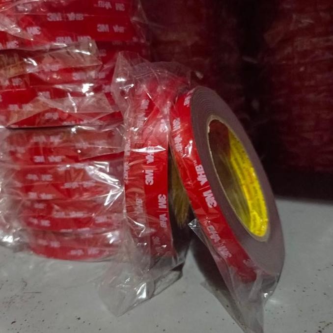 promo double tape 3m vhb 4900 lem merah super kuat original otomotif