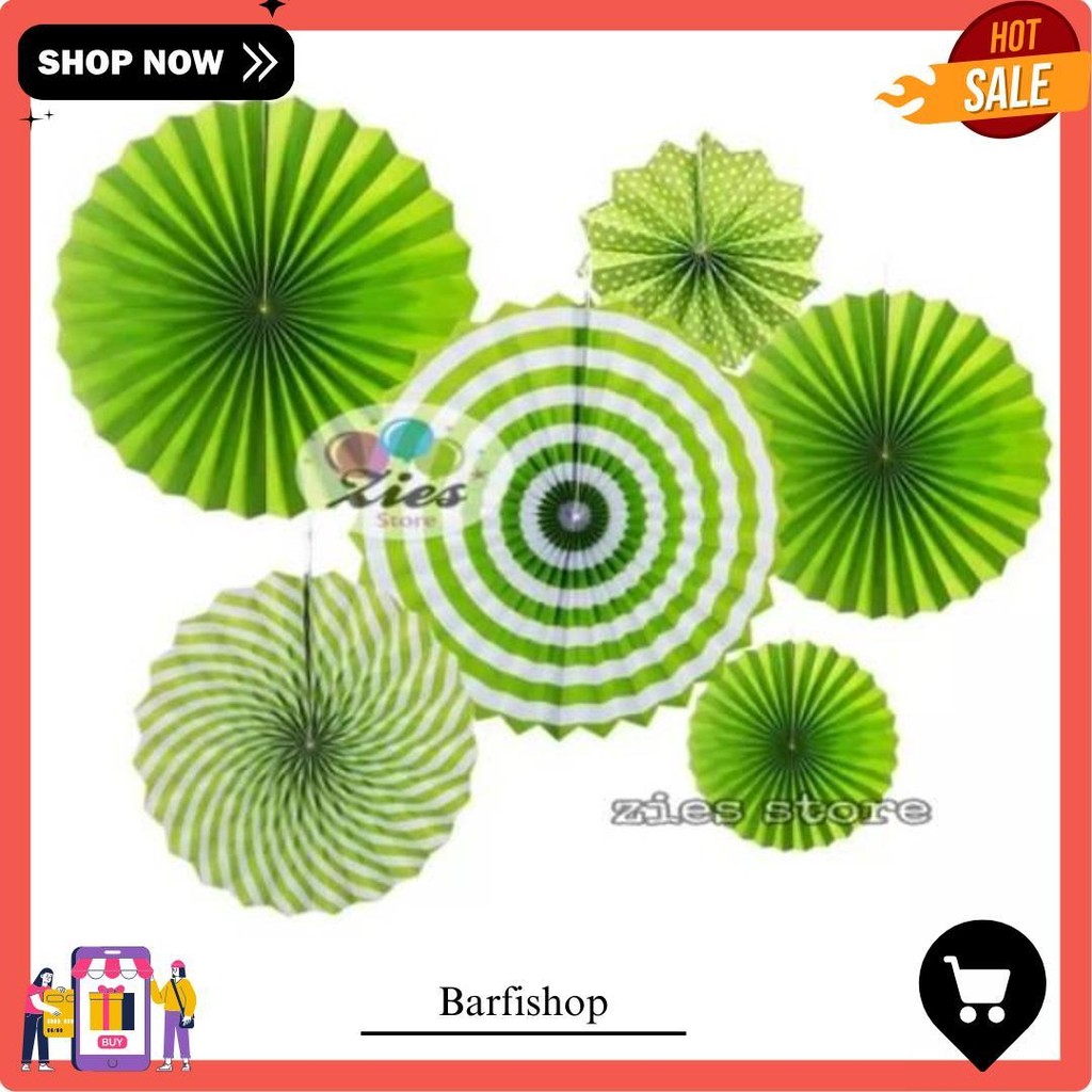 

Paper Fan Hijau Set / Paperfan Hijau Muda Set Original Produk