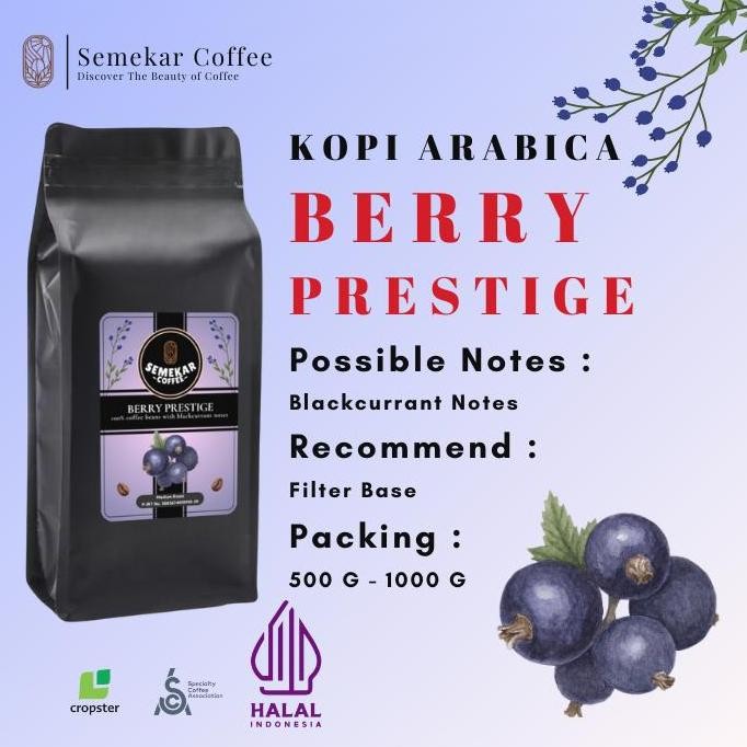 

original berry prestige coffee natural anaerob - biji kopi premium 500g/1kg semekar coffee