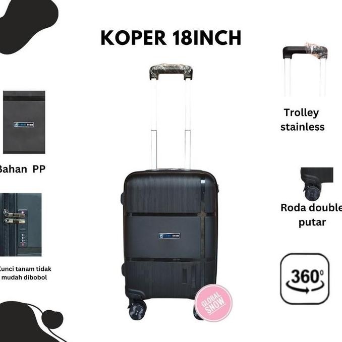 NEW Koper ANTI PECAH PP Global Snow 18 Inch - GS 001 / KOPER 18INCH / KOPER KABIN