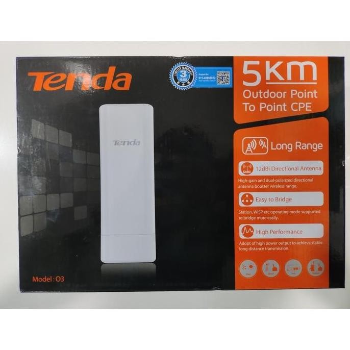 promo tenda outdoor cpe 03 (o3) 5km point to point kabel sinyal wifi