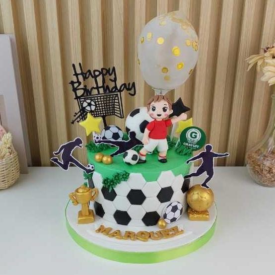 

Promoo!! CAKE TEMA SEPAK BOLA UK 15CM / KUE ULANG TAHUN CUSTOME