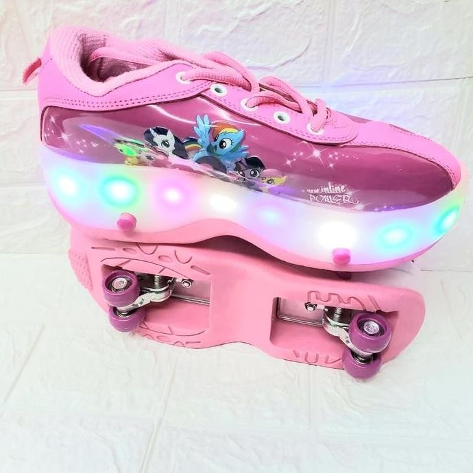 TERMURAH - Sepatu roda anak karakter lampu/Sepatu roda anak karakter led/Sepatu roda anak perempuan/