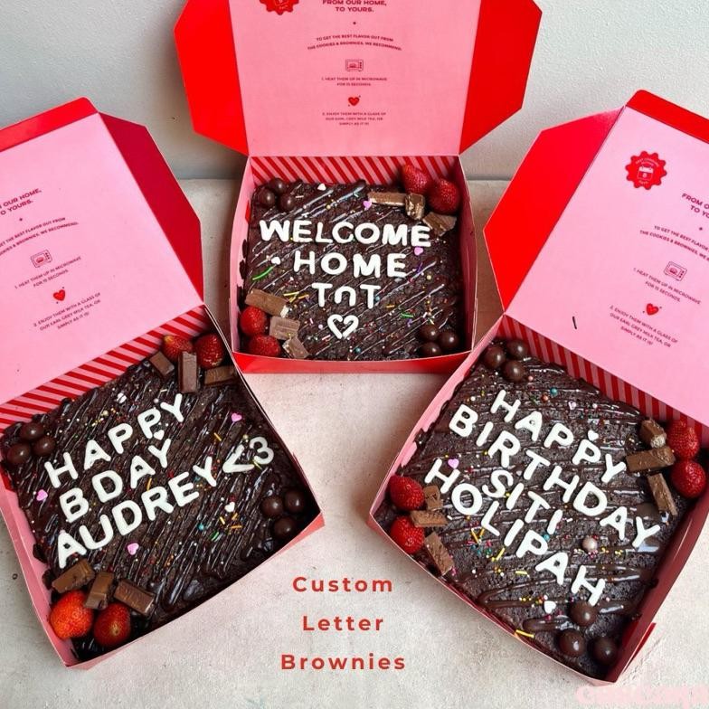 

Promoo!! Cascara Cookies - Kue Fudgy Brownies Full Cokelat Ulang Tahun Custom Tulisan Tanpa Potong 20cm