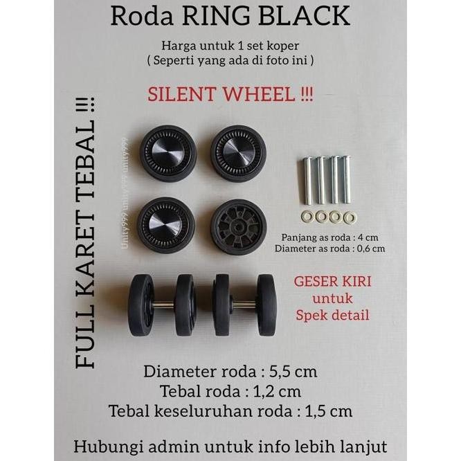 TERBARU RODA KOPER RODA KOPER PENGGANTI RODA DOUBLE WHEEL RODA 360 RODA PUTAR