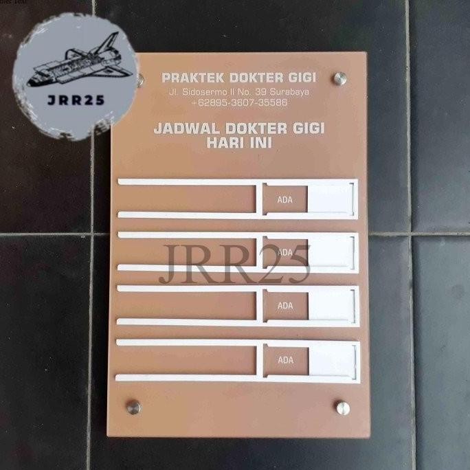 

Akrilik Informasi Papan Akrilik Praktek Dokter. Daftar Hadir - 3 Nama