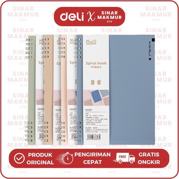 

Nusign Spiral Notebook/Buku Catatan Jilid Spiral A5/B5 60 Lembar (Pcs)