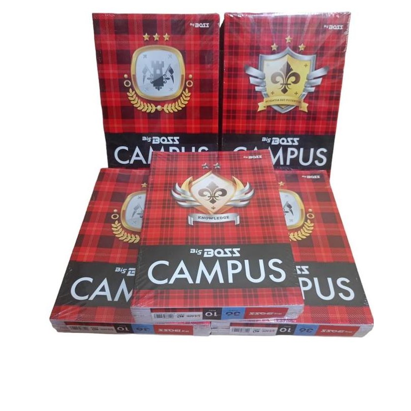 

1 Pack 10 Buku Tulis Besar Big Boss Campus 36 Ukuran Boxy Panjang Sekolah