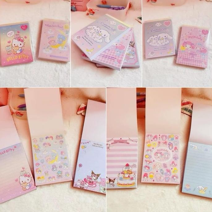 

Kawaii Sanrio Memopad Colorful Notebook Buku Catatan Kitty Melody
