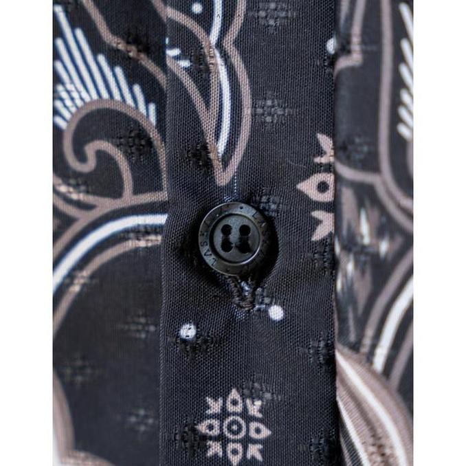 Laskala Batik Premium Surya Kemeja Batik Pria Slimfit Lengan Panjang td