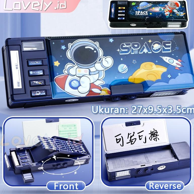 

Kotak Alat Tulis Astronot Pria Kotak Pensil Kata Sandi Multi-Fungsi yang Cocok untuk Siswa Kelas