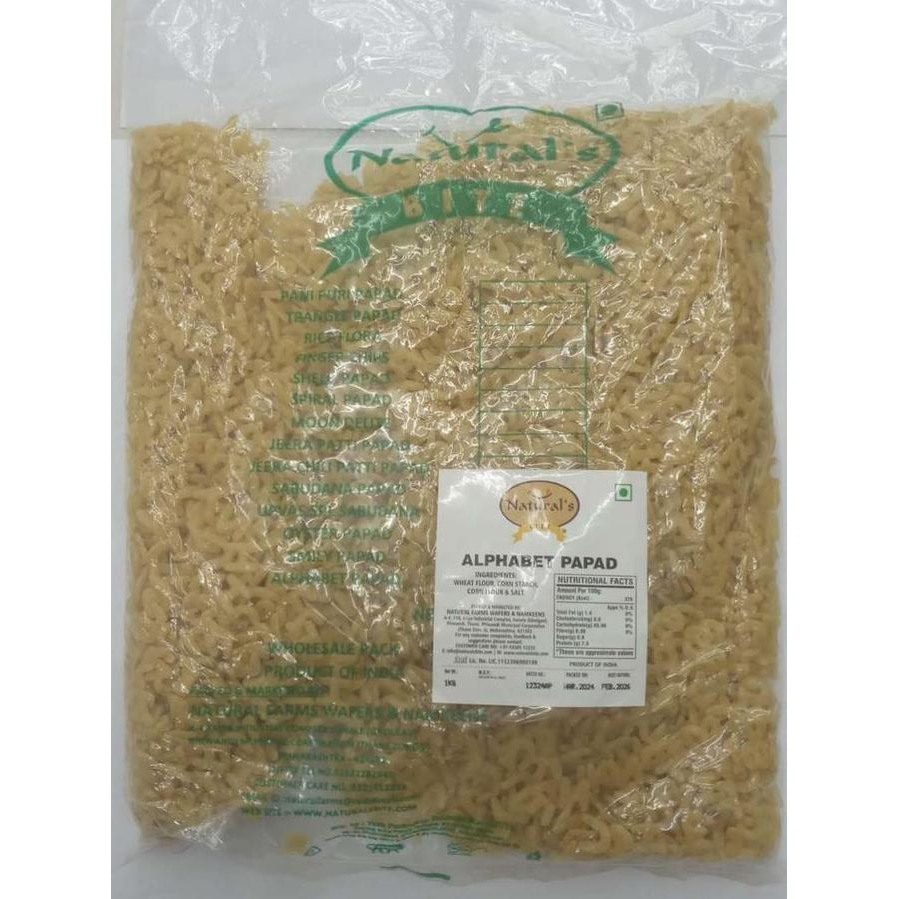 

~~~~~] Natural Alphabet Papad 1 kg