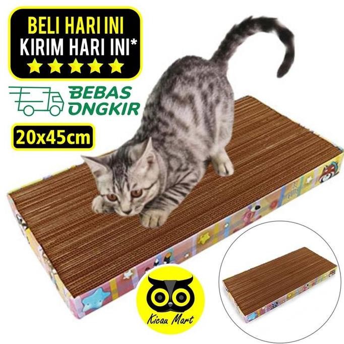 ~~~] Mainan Kucing Papan Cakaran Premium Super Jumbo 40x22cm Garukan Kucing