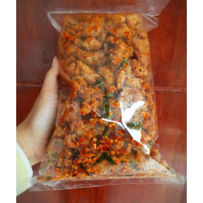 

Keripik Sna Keripik Kulit Ayam Crispy 250Gr Pedas
