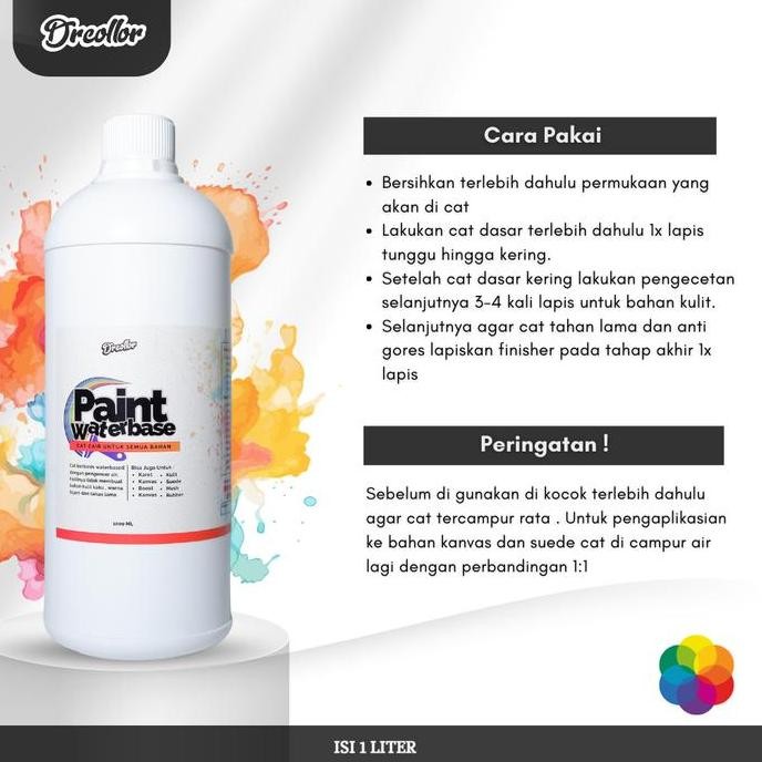 Produk Baru Cat Sepatu 1 Liter - Repaint Warna Kulit, Kanvas, Suede, Rubber