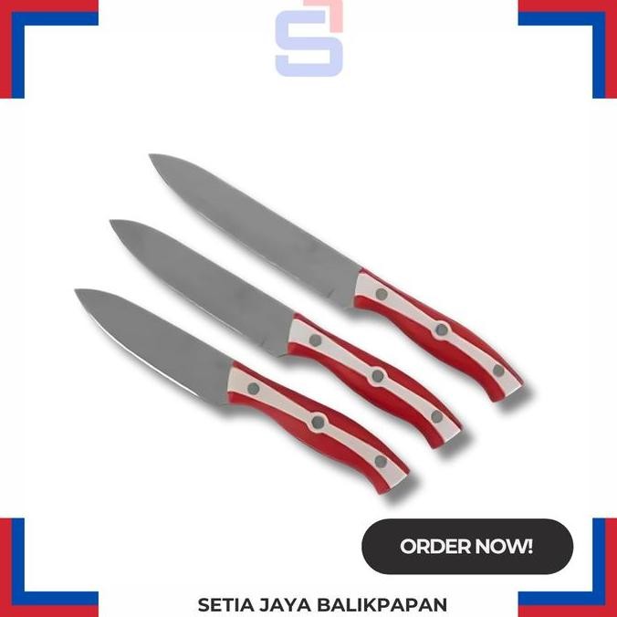 """] Pisau komodo 5" merah putih