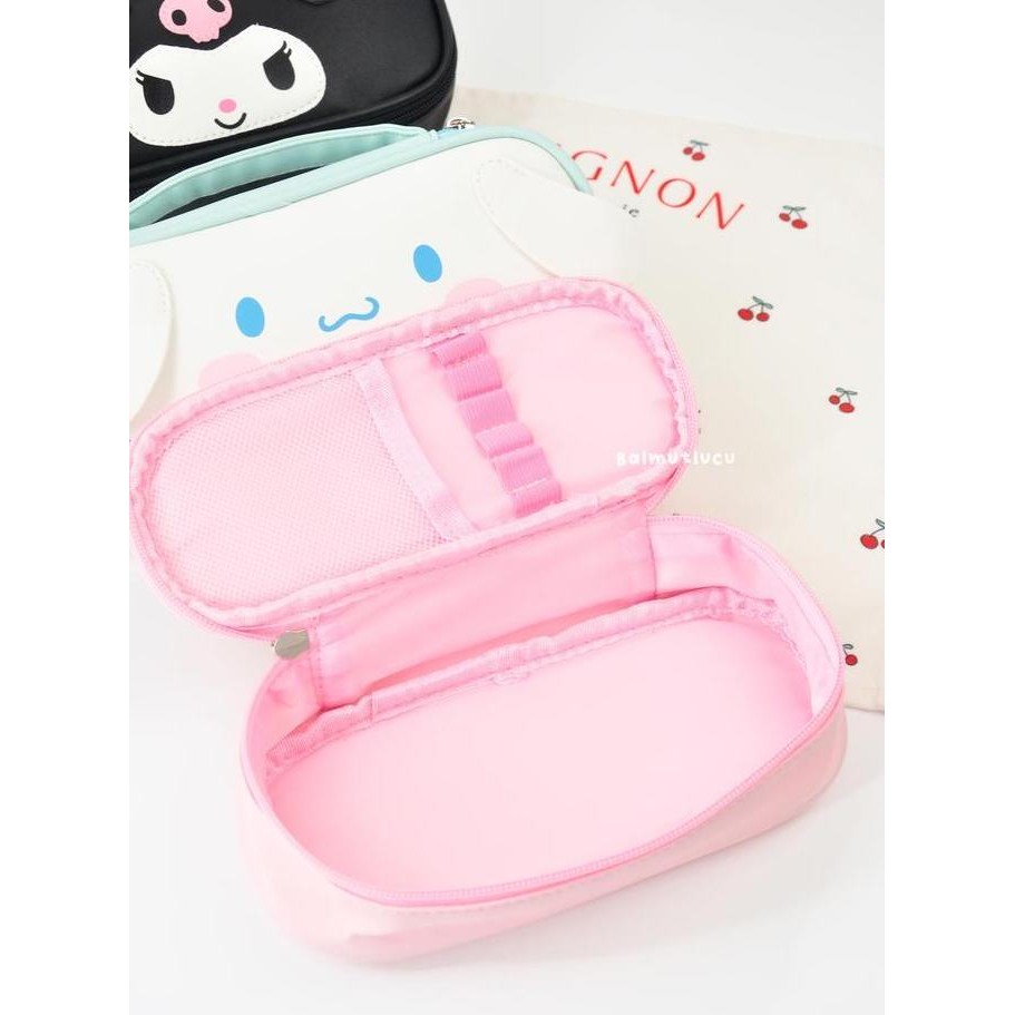 

BALMUTLUCU | Pencil Case PC02 Cinnamoroll Kuromi My Melody | Tempat Pensil PU Leather Kotak Pensil 1 Sekat Karakter Lucu