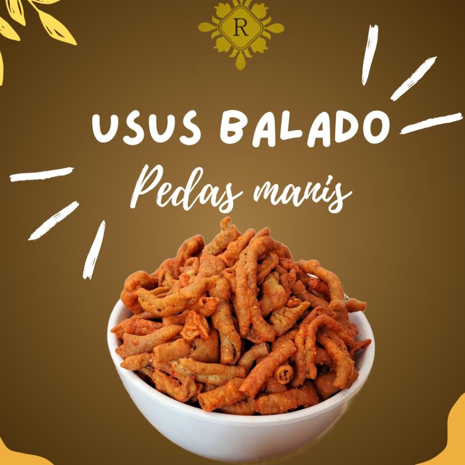 

Keripik Usus Ayam Goreng Tepung Balado Pedas Terlaris 1 Kg