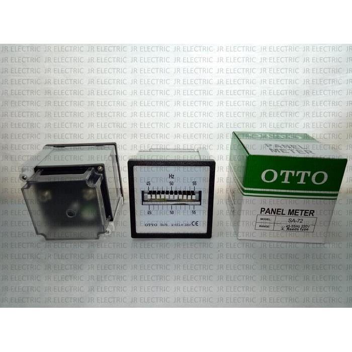 Otto Panel Meter / Frequency Meter Hz Jarum Getar 50Hz Sa-72 45-55Hz Original Dan Terpercaya