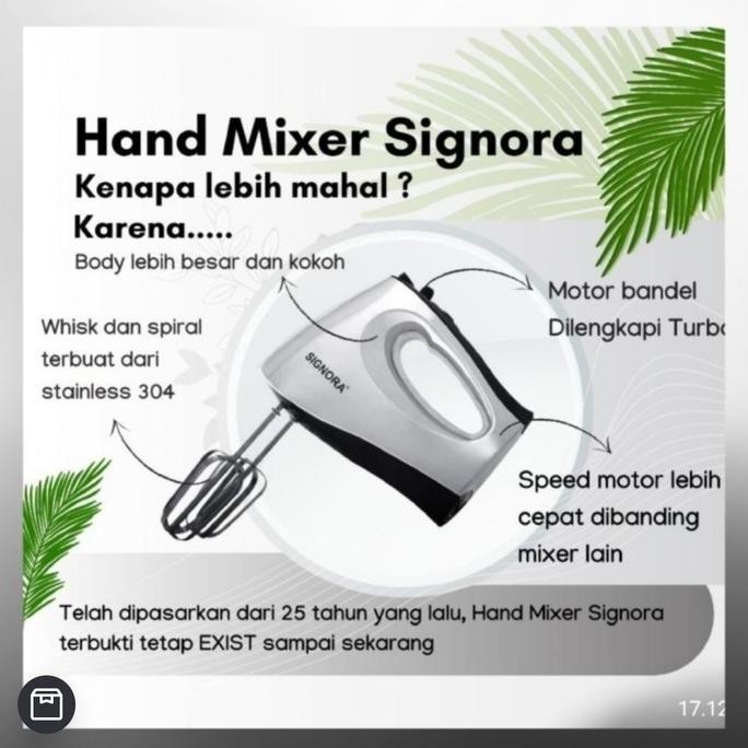 Hand mixer Signora mixer roti donat bakpao kue Terlaris