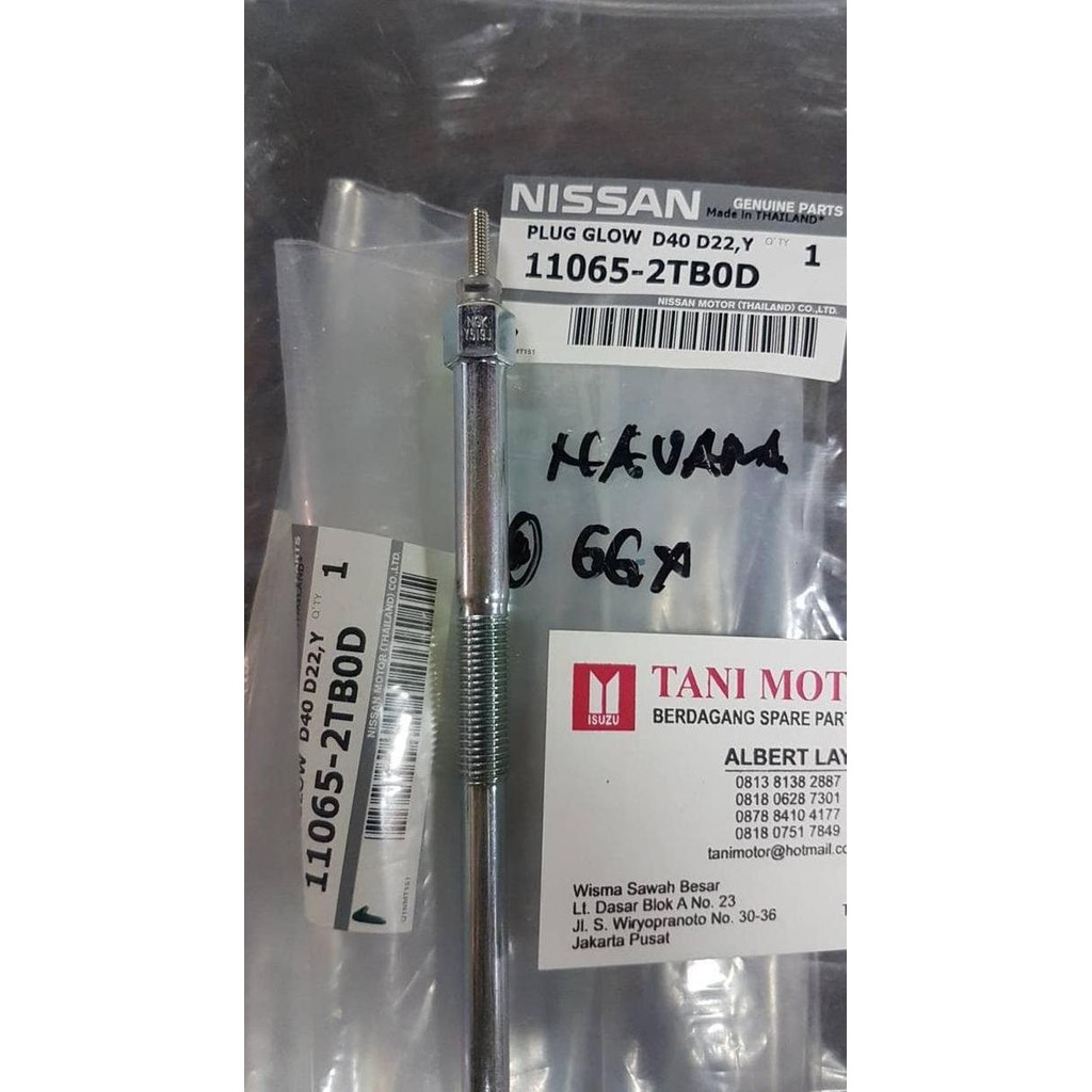 Busi Pemanas Plug Glow Nissan Navara D40 Asli Terlaris