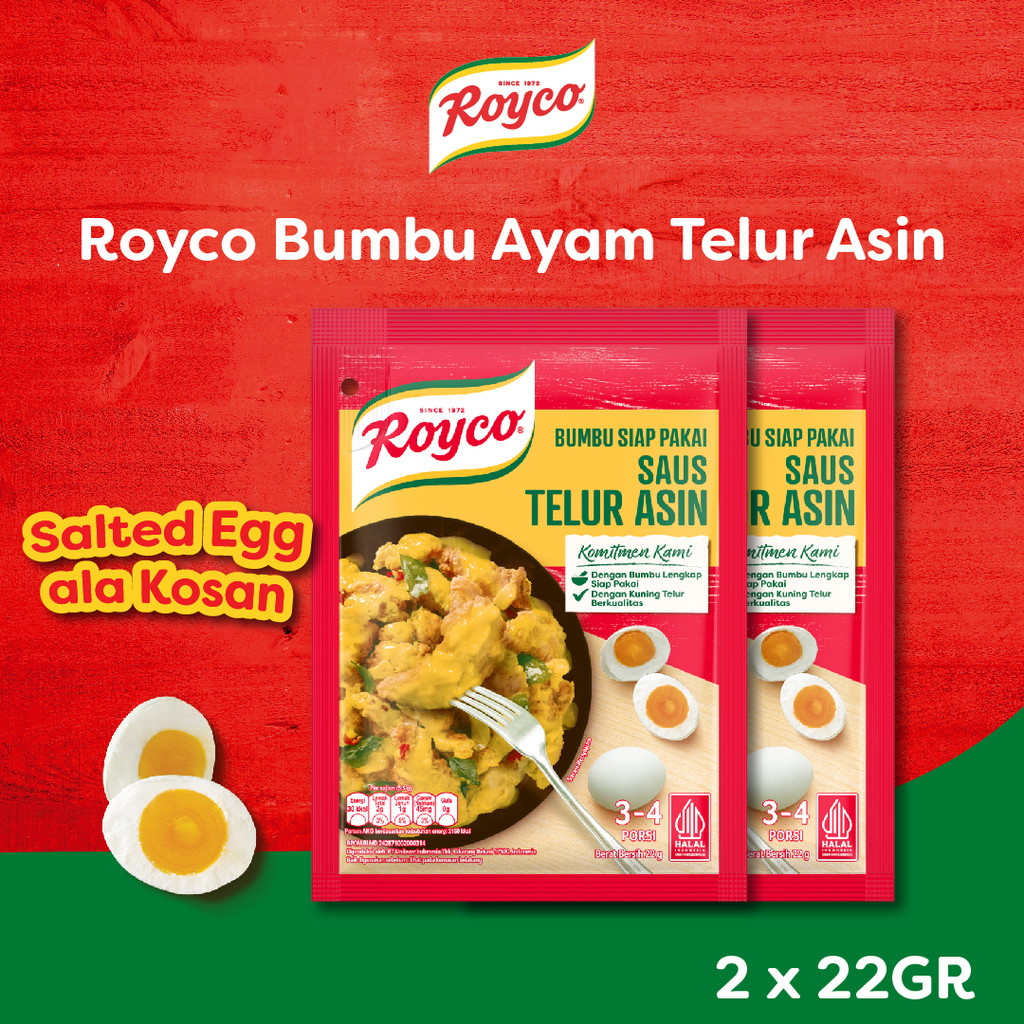 

Royco Bumbu Ayam Saus Telur Asin 22 gr x2