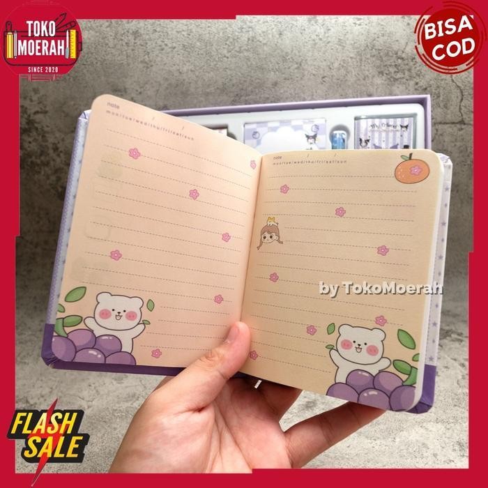 

SWG PAKET JURNAL 7 IN 1 KUROMI SANRIO ALAT TULIS JURNAL KUROMI LUCU UNIK