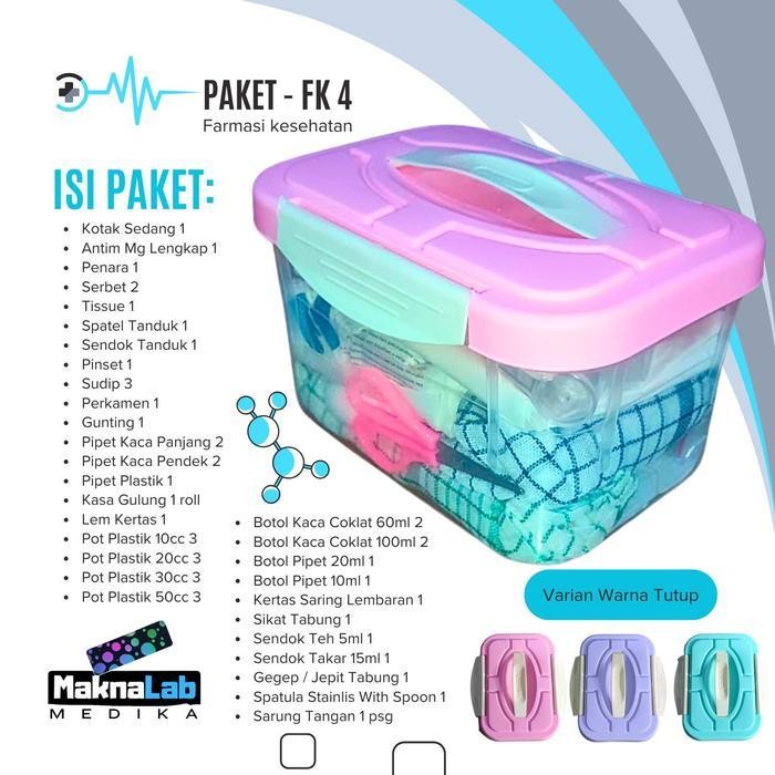 

SWG Toolkit Paket Farmasi Kesehatan 4 / Alat Praktikum Farmasi FK 4 Custom Plastik Belajar Edukasi Sekolah Note Stationery