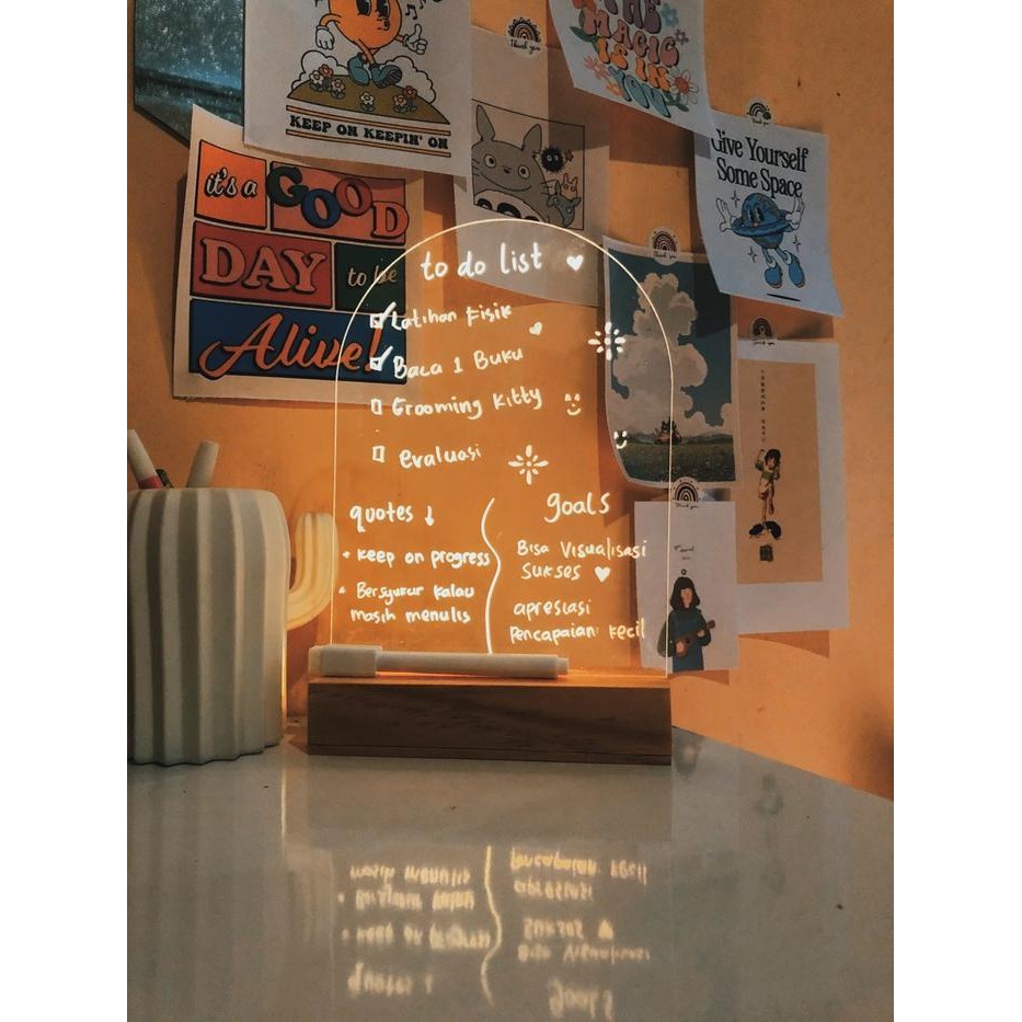 

SWG akrilik polos dan standing led acrylic planner / to do list / planning