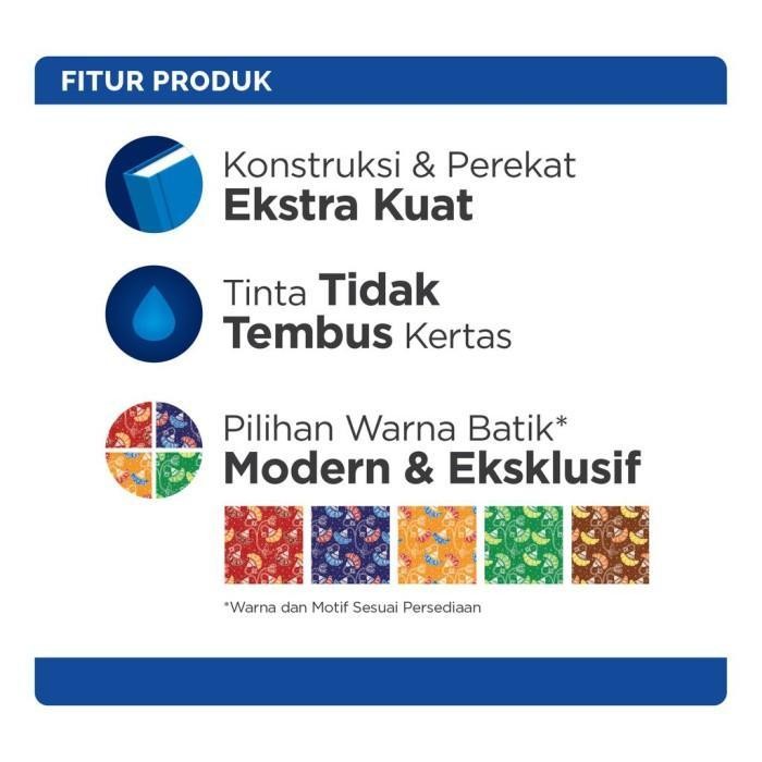 

SWG Paperline Buku Tulis Hard Cover Quarto A5 100 Lembar Motif Batik 5 Buku