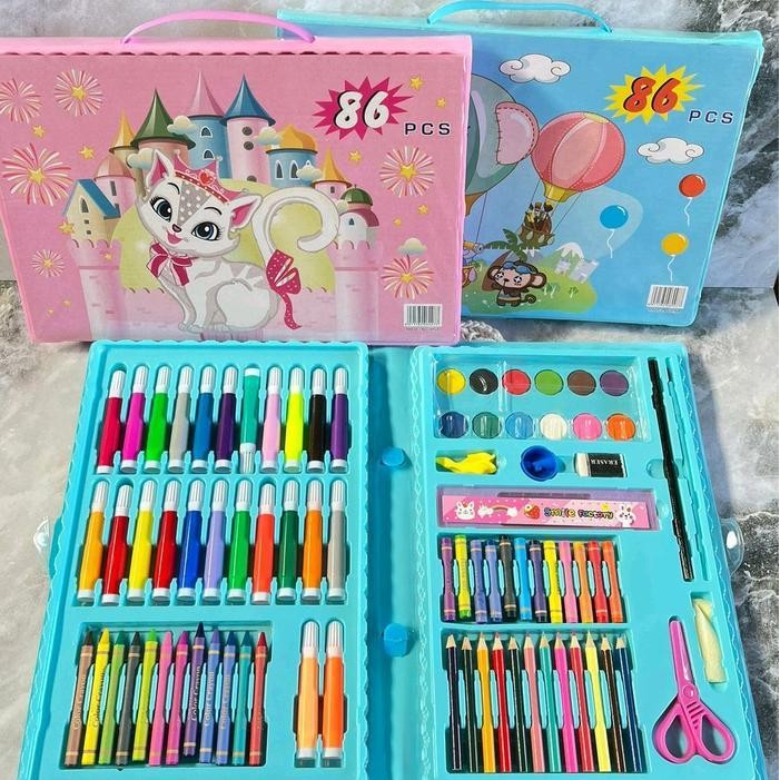 

SWG Set Alat Mewarnai Melukis Crayon Pensil Warna Spidol Pink Biru Alat Sekolah Kado