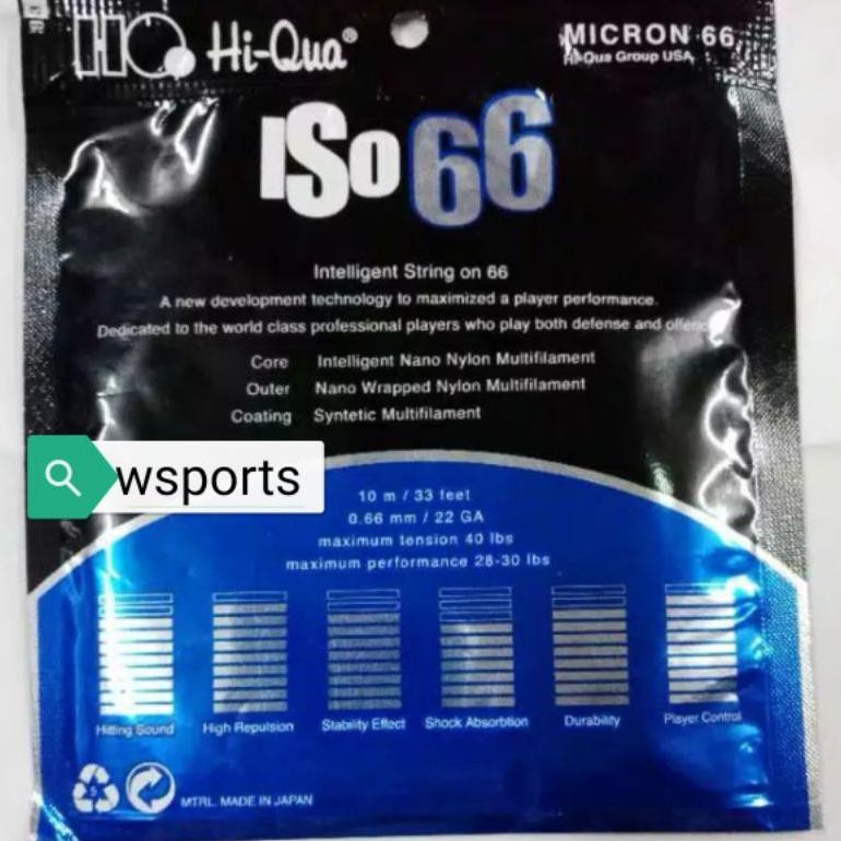 [RAINBOW] Senar Badminton Hiqua HQ ISO 66 ORIGINAL