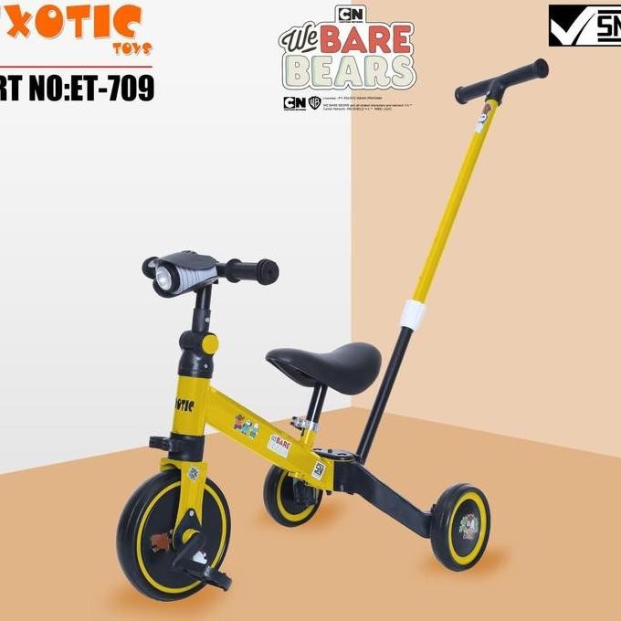 Exotic Toys Sepeda Anak Roda 3 Balance Bike Tricycle Exotic Lw 5511/Lw 709 Et-709 Multifungsi 3 In 1
