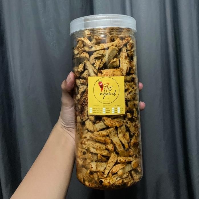 

Basreng Stik Kemasan Toples Ukuran 1300 Mlberat Bersih 450 Gram