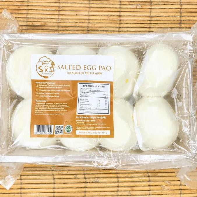 

Produk Baru!! Dimsum Bakpao Telur Asin Frozen Isi 8pcs - Salted Egg SKS Halal