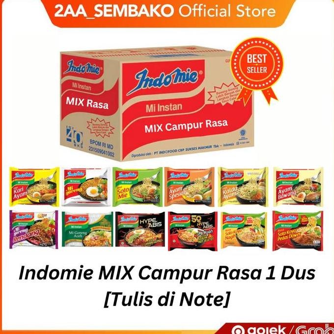 

Produk Baru!! Indomie Mix Rasa Campur 1 Dus Isi 40 pcs (Tulis Varian di Catatan)